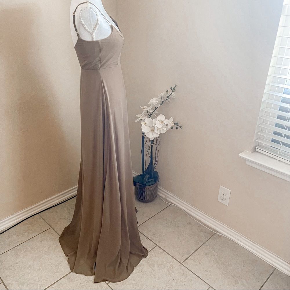 Show Me Your Mumu Faith Maxi Dress Dune Luxe Satin Bridesmaid XS - Picture 7 of 11